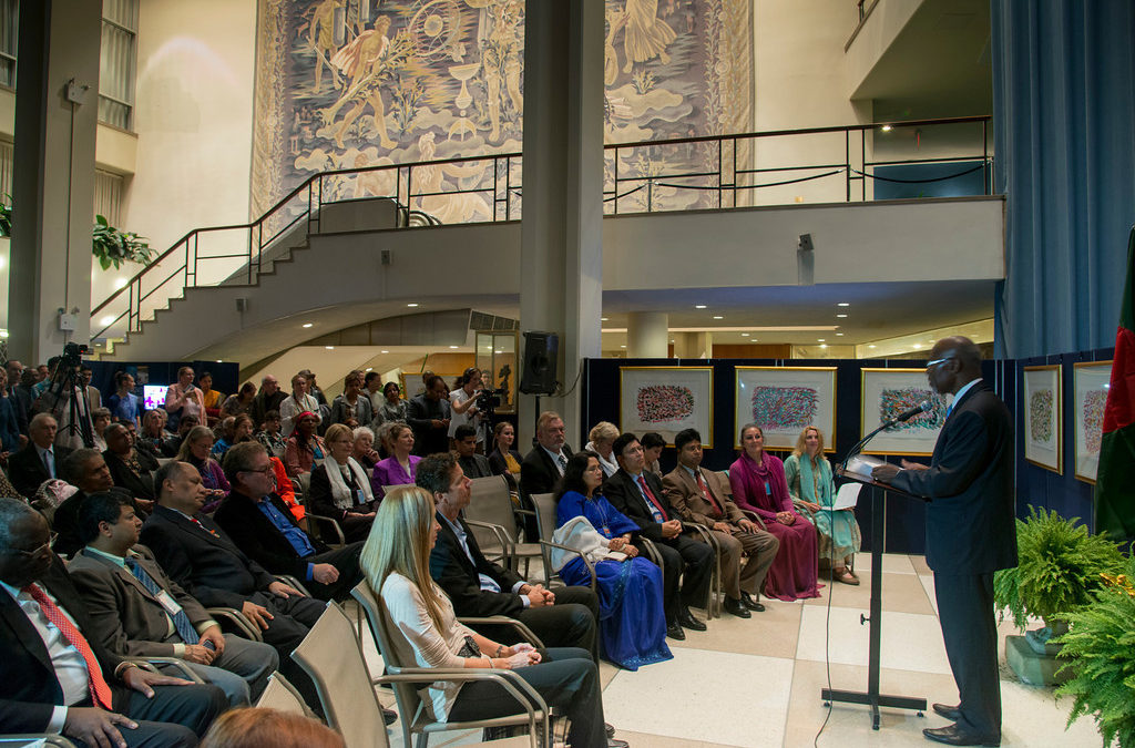 Exhibition of Paintings for World Harmony, UN General Assembly Building, October 2012